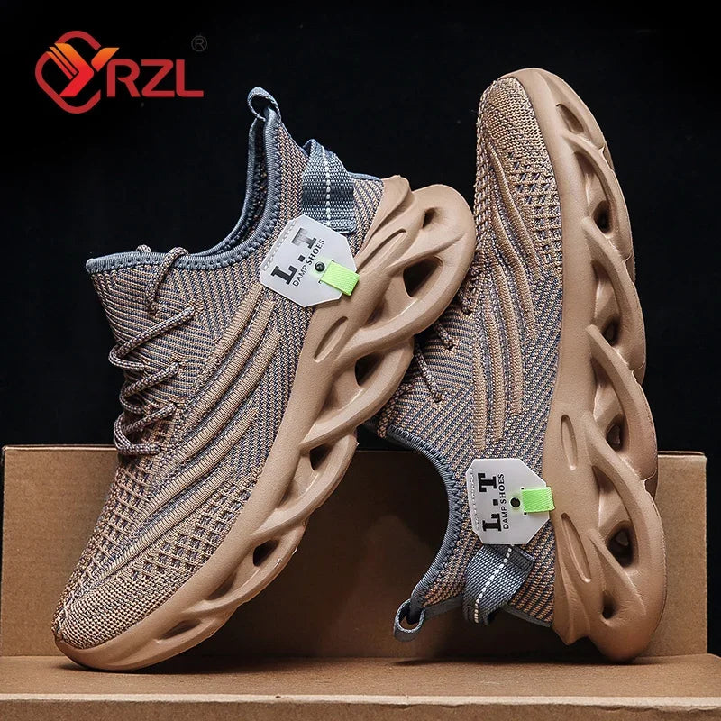 Men's Breathable Mesh Running Sneakers | Lightweight Shock-Absorbing Casual Shoes