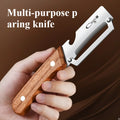 Stainless Steel Vegetable & Fruit Peeler – Wood-Style Handle, Sharp & Smooth