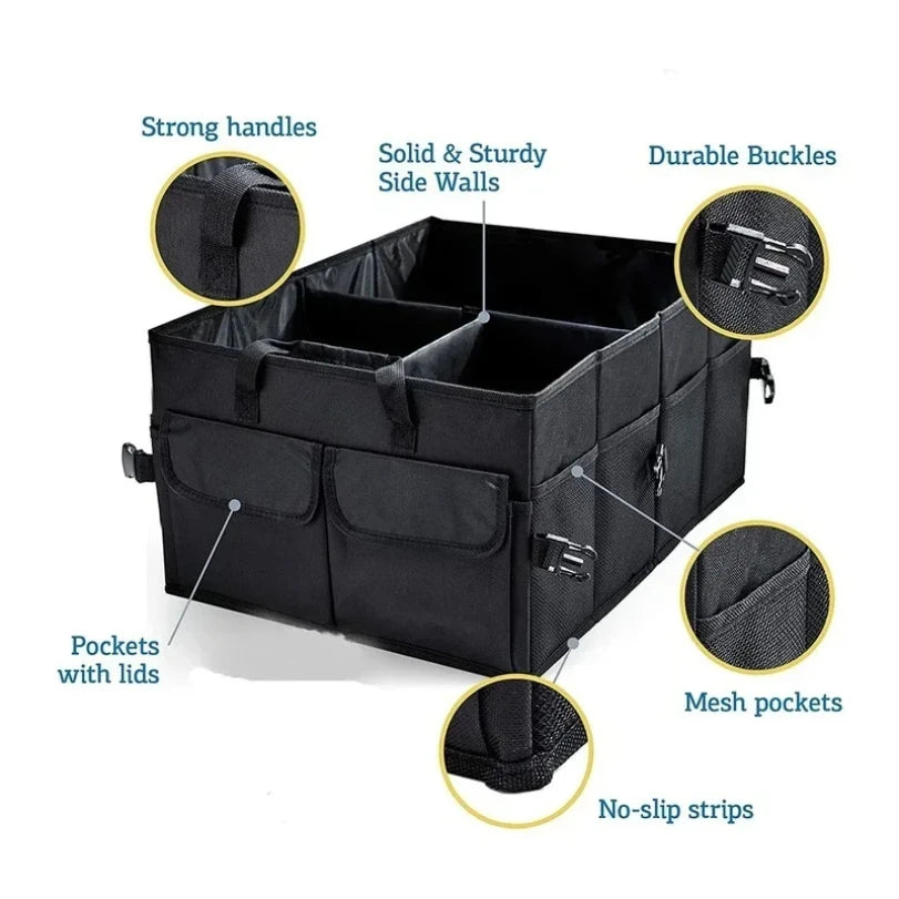 Large Collapsible Car Trunk Organizer | Eco-Friendly Oxford Cargo Storage Box