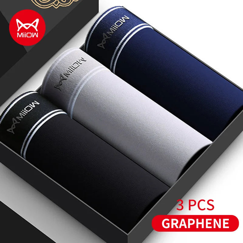 Men's Graphene Antibacterial Boxer Briefs – 3-Pack
