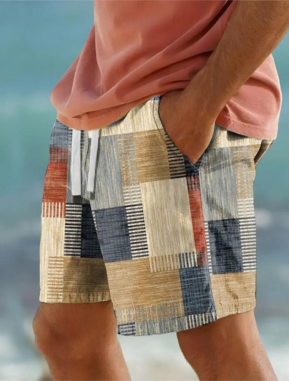 Colorful Square 3D Print Sport Shorts – Quick-Dry Breathable Shorts for Men & Women
