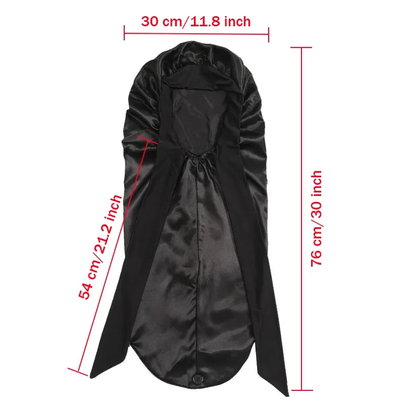 Long Satin Sleep Bonnet – Extra Large Hair Cap for All Hair Types