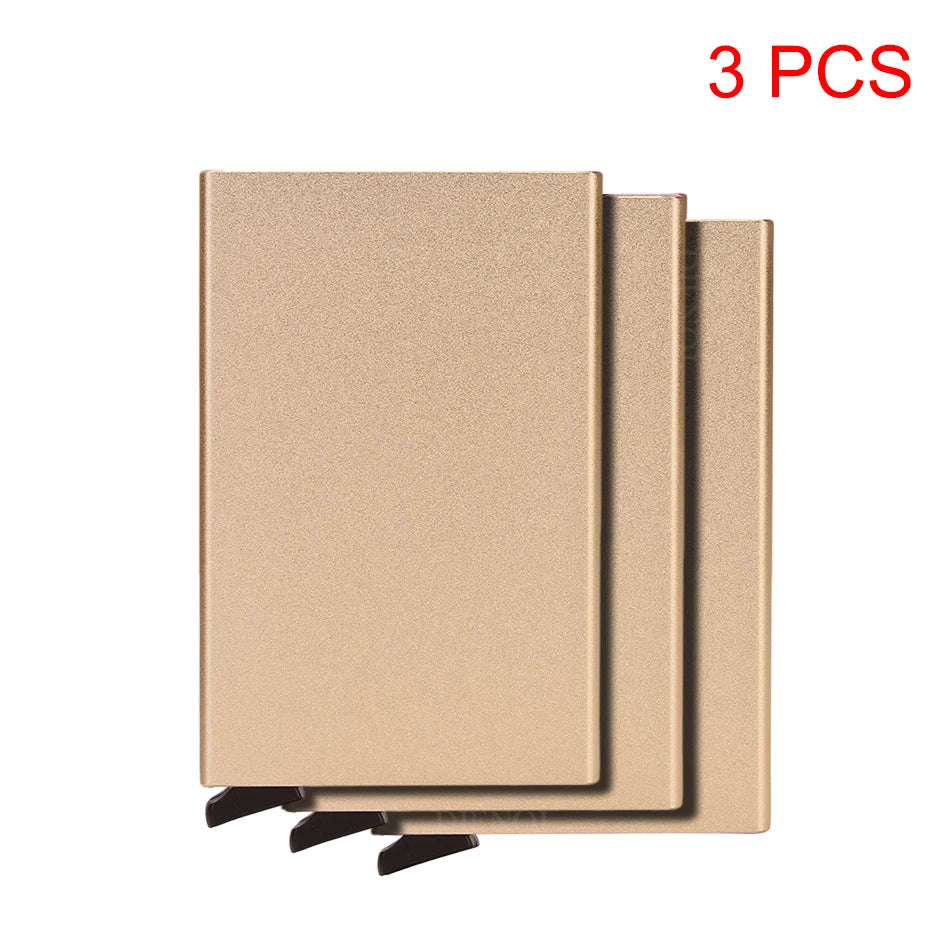 RFID Metal Pop-Up Wallet – Slim Minimalist Card Holder for Men & Women