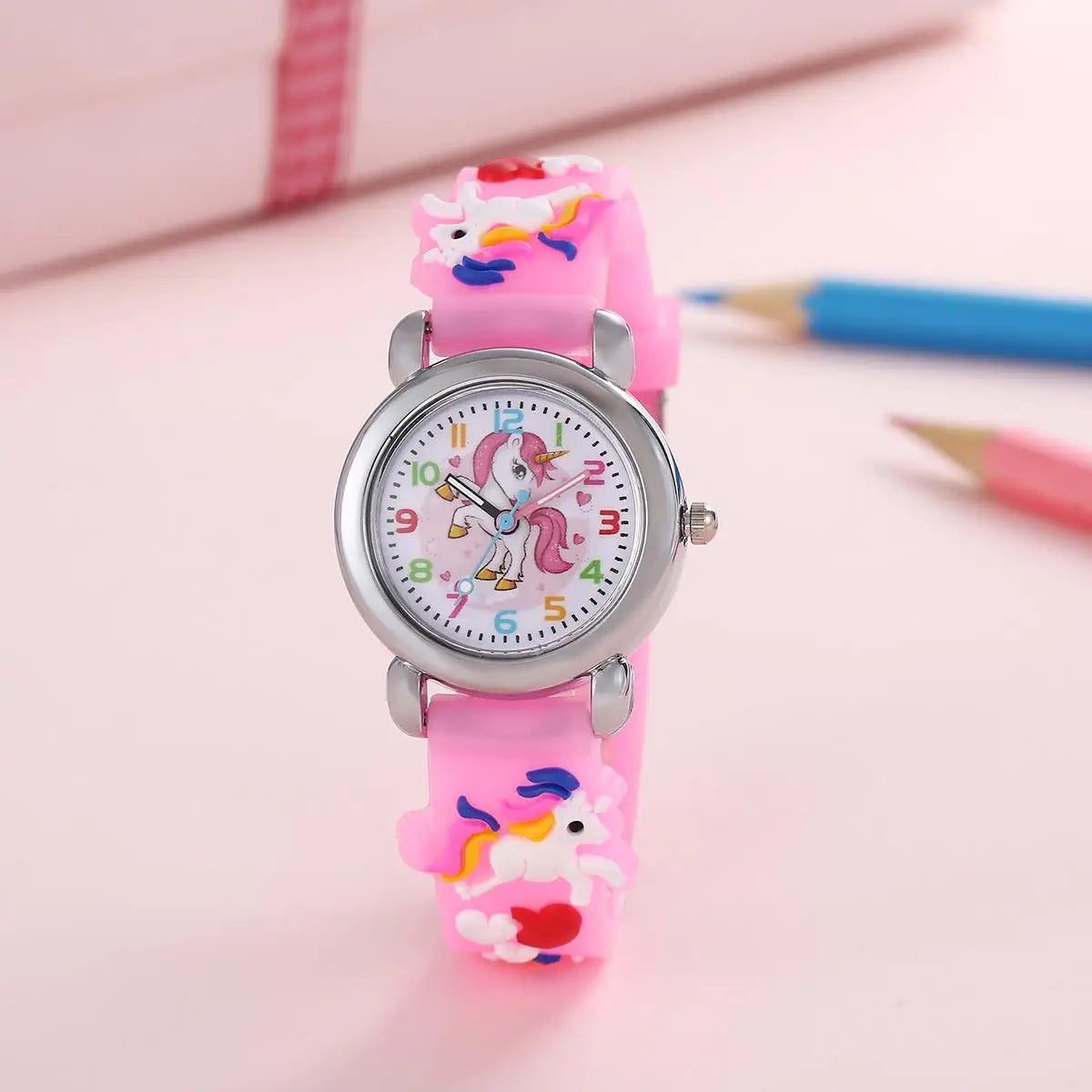 Kids Unicorn Quartz Watch – Colorful Cartoon Fashion Watch for Girls