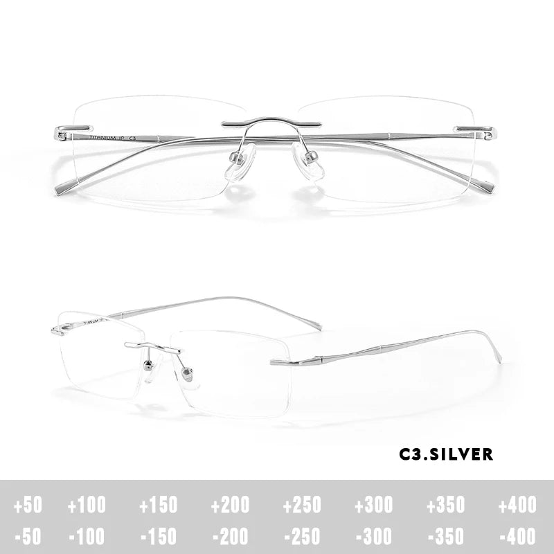 Gafas Graduadas sin Montura Ultraligeras de Titanio O-Q CLUB | Unisex