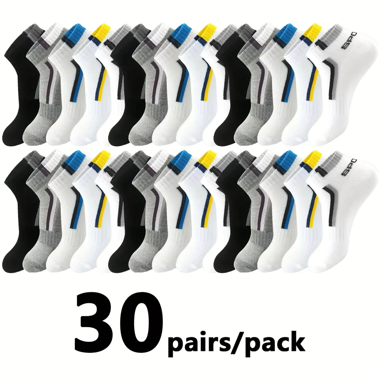 Men's Breathable Mesh Ankle Socks – Bulk Packs, Moisture-Wicking, Casual & Sport