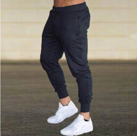 Men's Casual Knitted Jogger Pants with Optional Zip Pockets – Solid Color Sweatpants