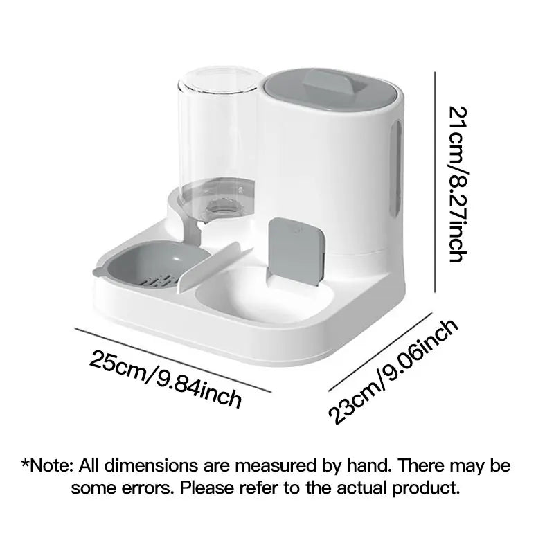 Automatic Gravity-Fed Cat Water Dispenser & Feeder – Spill-Proof, Large Capacity