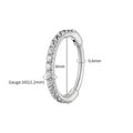 ASTM F136 Titanium Huggie Hoop Earring – 16G CZ Cartilage & Helix Piercing