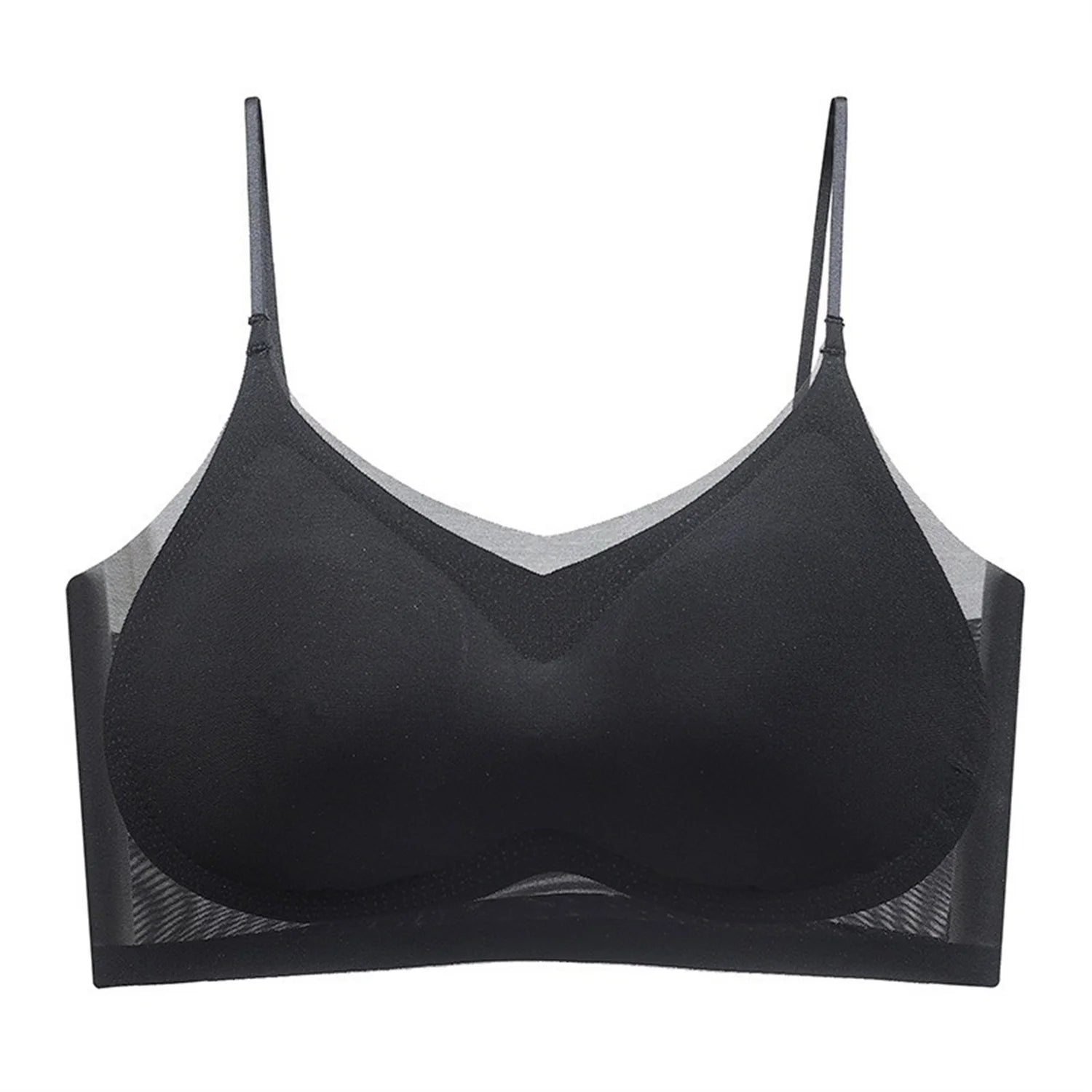 Women's Ice Silk Halter Vest Bra — Wire-Free, Seamless, Breathable, M–4XL
