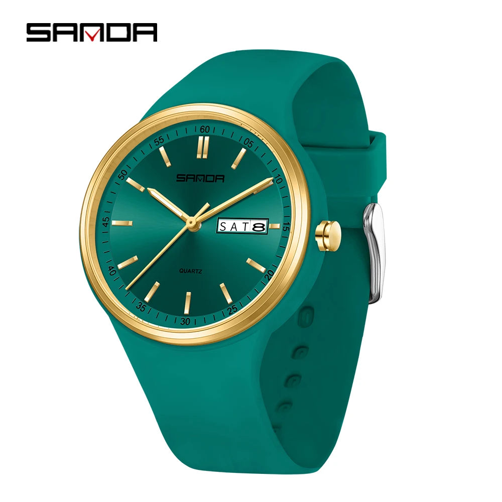 SANDA 6213 Women's Sport Digital Watch | Dual Calendar | Luminous | Water Resistant | 8 Colors