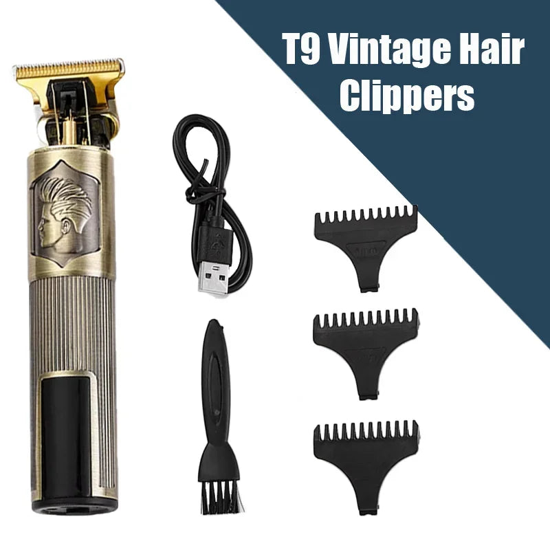 Professional USB Electric Hair Trimmer – 0mm Bald Fade, Cordless