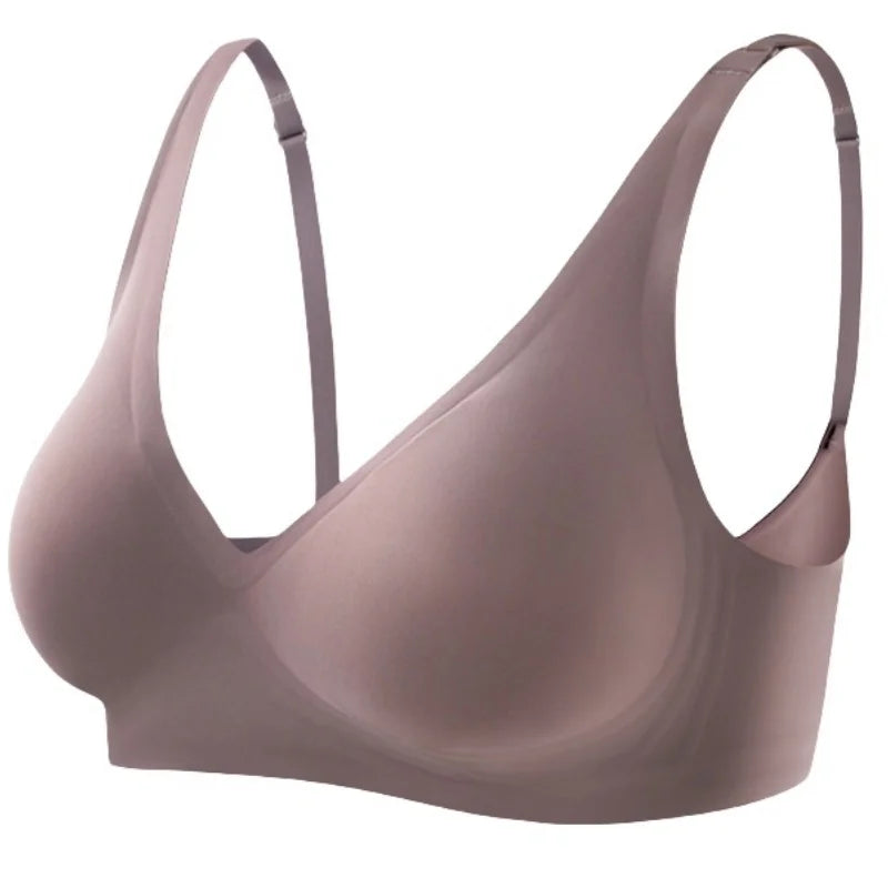 Women's Push-Up Seamless Bra — Wire-Free, Deep V, Removable Pads, S–3XL