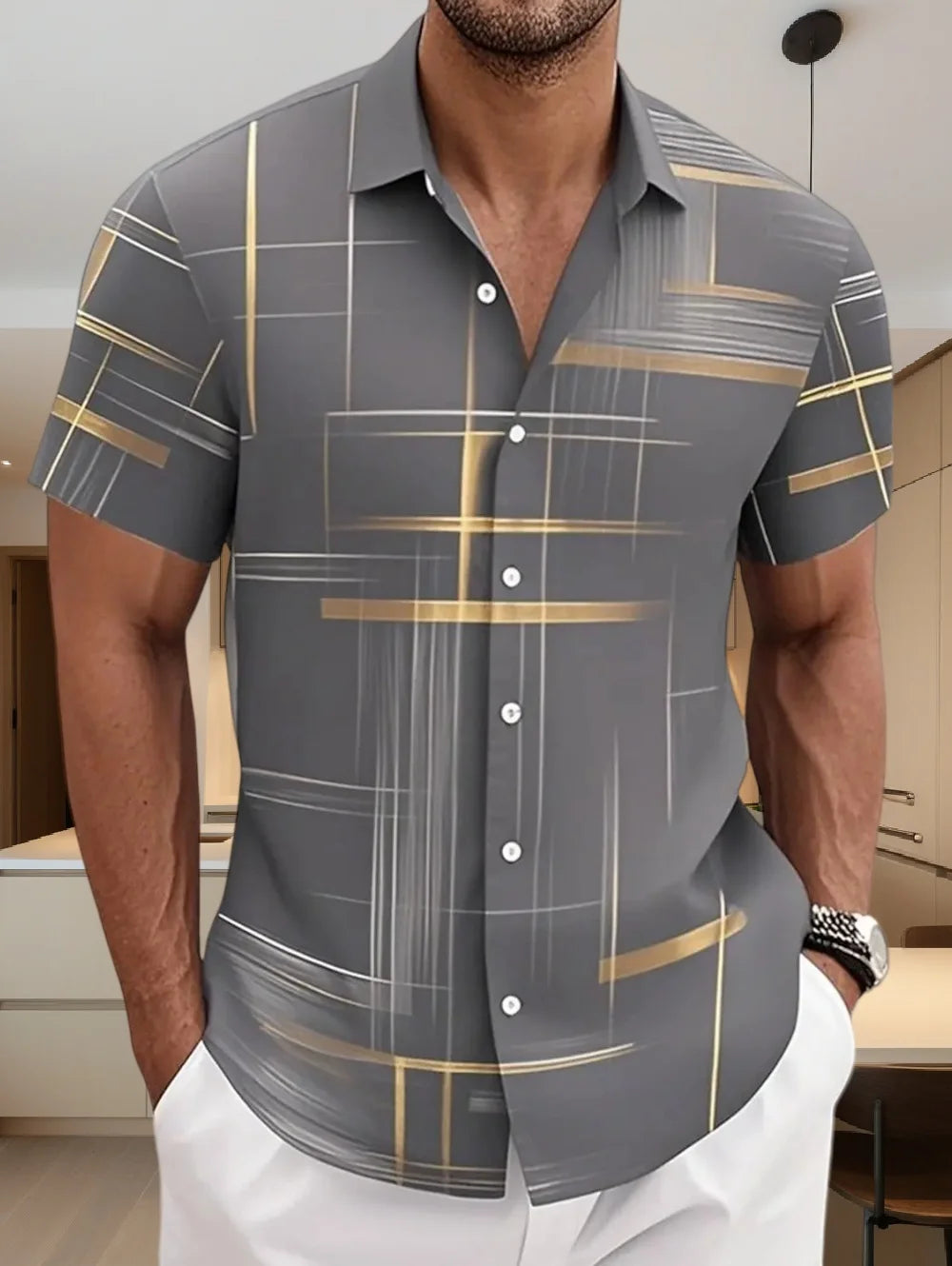 Men's Quick-Dry Short Sleeve Shirt - Loose Fit Casual (S-5XL)