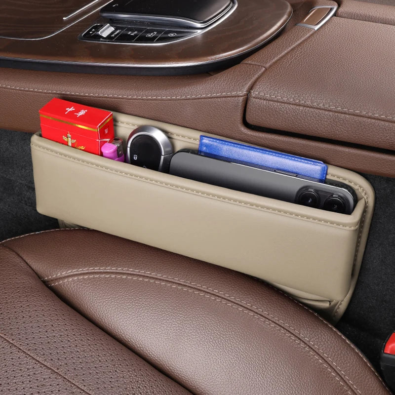 PU Leather Car Seat Gap Organizer | Multifunctional Seat Slit Storage Box
