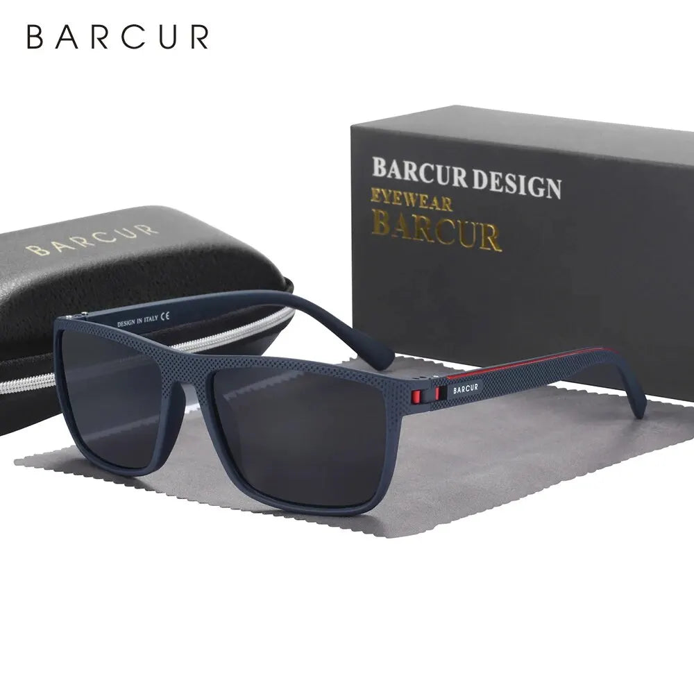 BARCUR TR90 Polarized Sunglasses – UV400 Lightweight Sport Frame