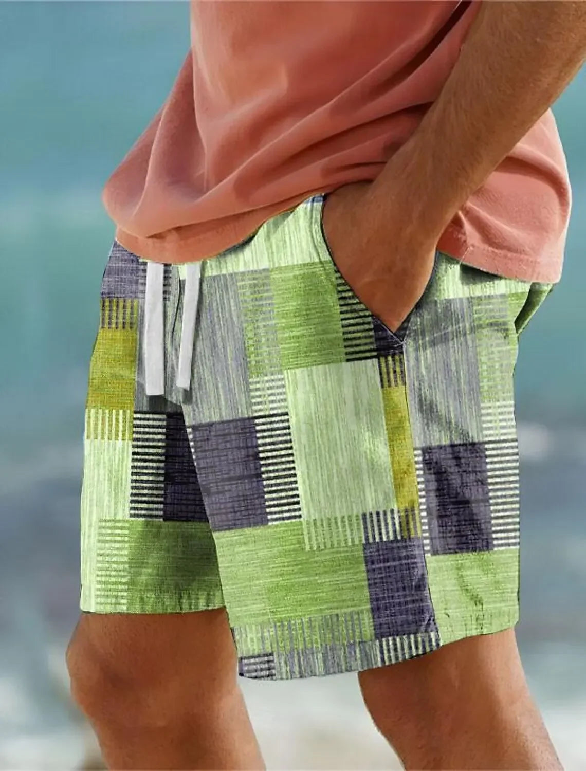 Colorful Square 3D Print Sport Shorts – Quick-Dry Breathable Shorts for Men & Women
