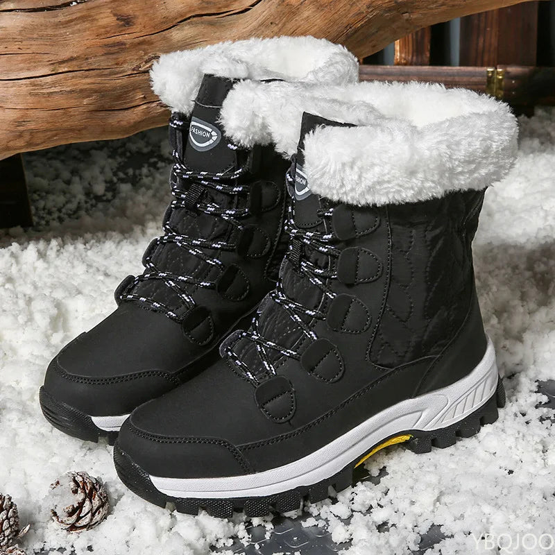 Women's Winter Snow Boots – Waterproof, Anti-Slip, Warm High-Top