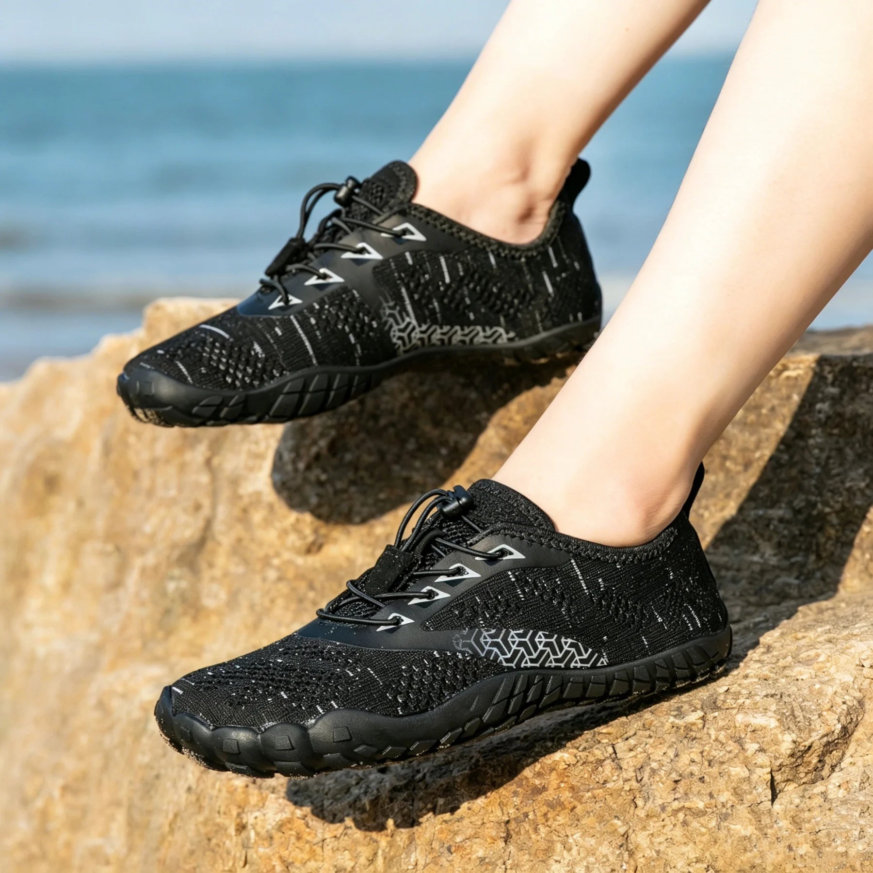 Wide Toe Barefoot Shoes | Men's Minimalist Water Shoes for Trail Running & Climbing