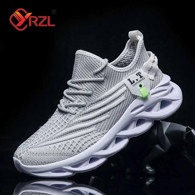 Men's Breathable Mesh Running Sneakers | Lightweight Shock-Absorbing Casual Shoes