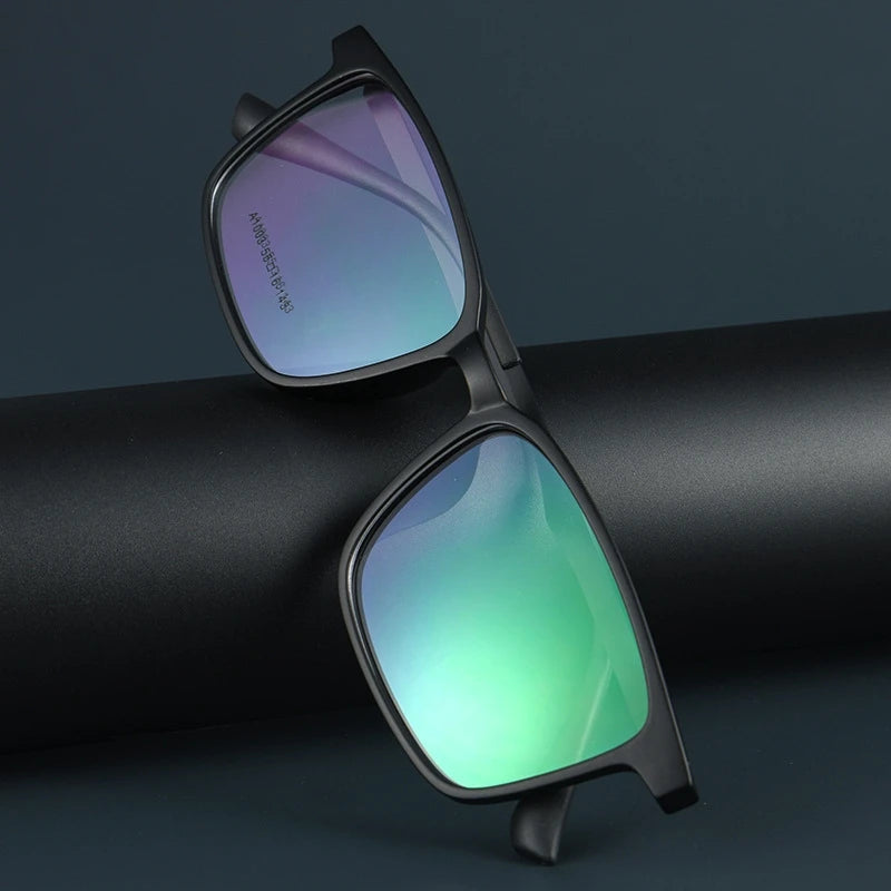 Men's TR90 Titanium Alloy Anti Blue Light Business Reading Glasses, Refractive Power+25 to+400, Customized Prescription Myopia