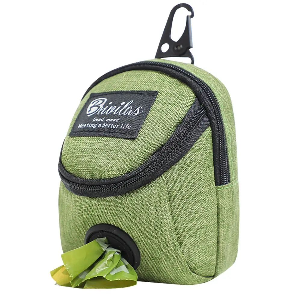 Dog Treat Pouch & Poop Bag Dispenser — Clip-On Waist Bag