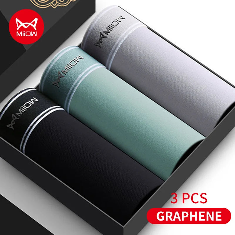 Men's Graphene Antibacterial Boxer Briefs – 3-Pack