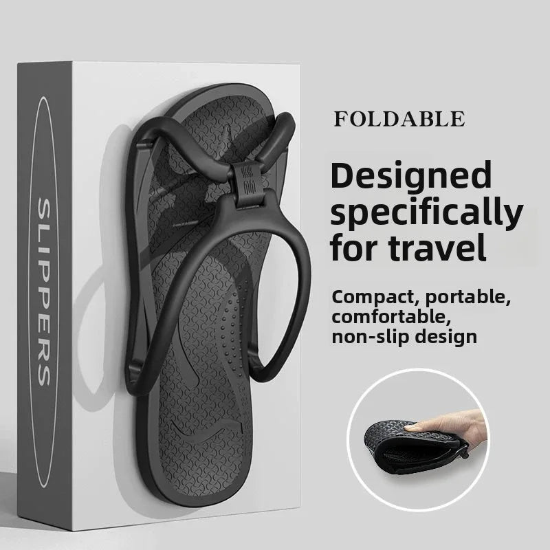 Foldable Travel EVA Flip Flops – Unisex Non-Slip Portable Slippers for Hotel, Beach & Home