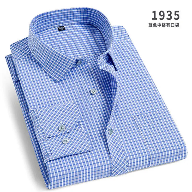 Men's Striped Slim Fit Long Sleeve Shirt