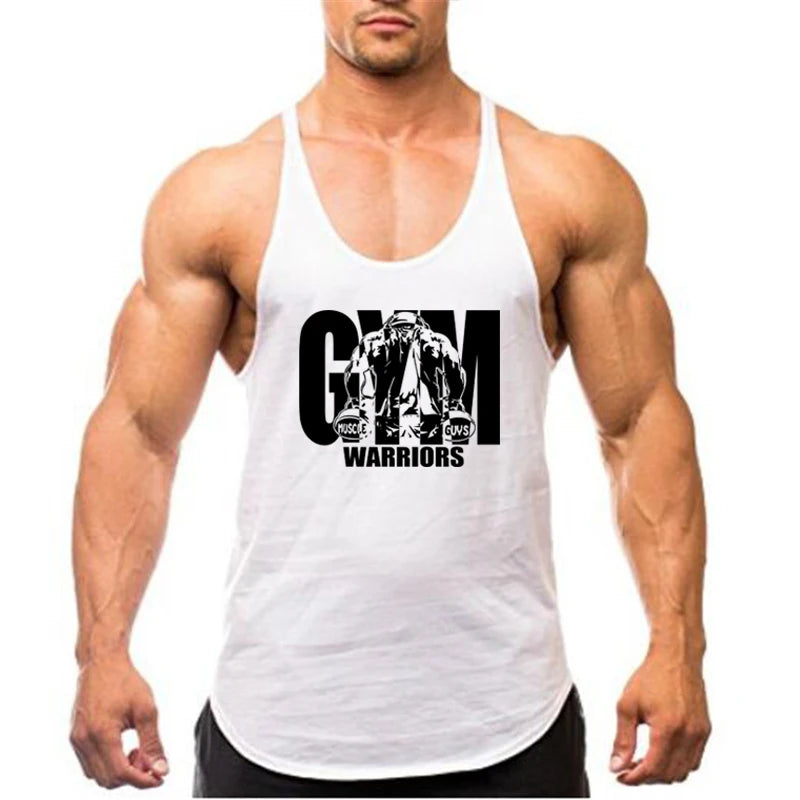 Men's Muscle Tank Top – Cotton Y-Back Gym & Bodybuilding Vest