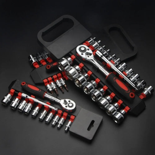 12-Piece Ratchet Wrench Socket Set – Metric, Chrome Plated, for Car, Bike & Motorcycle Repair
