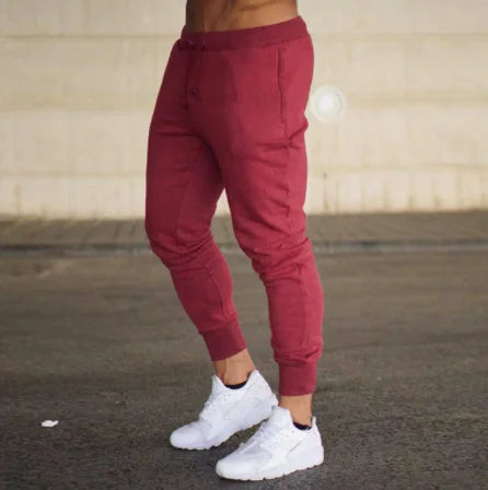 Men's Casual Knitted Jogger Pants with Optional Zip Pockets – Solid Color Sweatpants