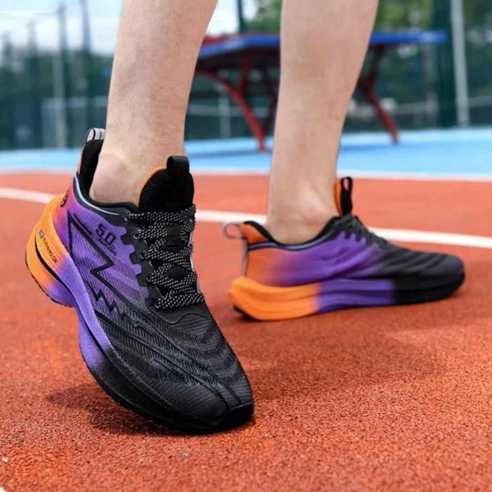 Men's Carbon Plate Running Shoes | Soft Cushion Anti-Slip Unisex Sneakers