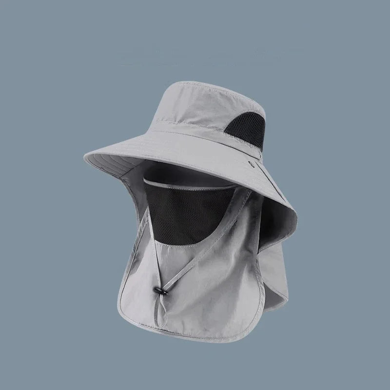 Wide Brim Outdoor Sun Hat Breathable Full Face Sun Shield Cap Anti Uv Fishing Travel Sports Sunshade Hat For Daily Outdoor Use