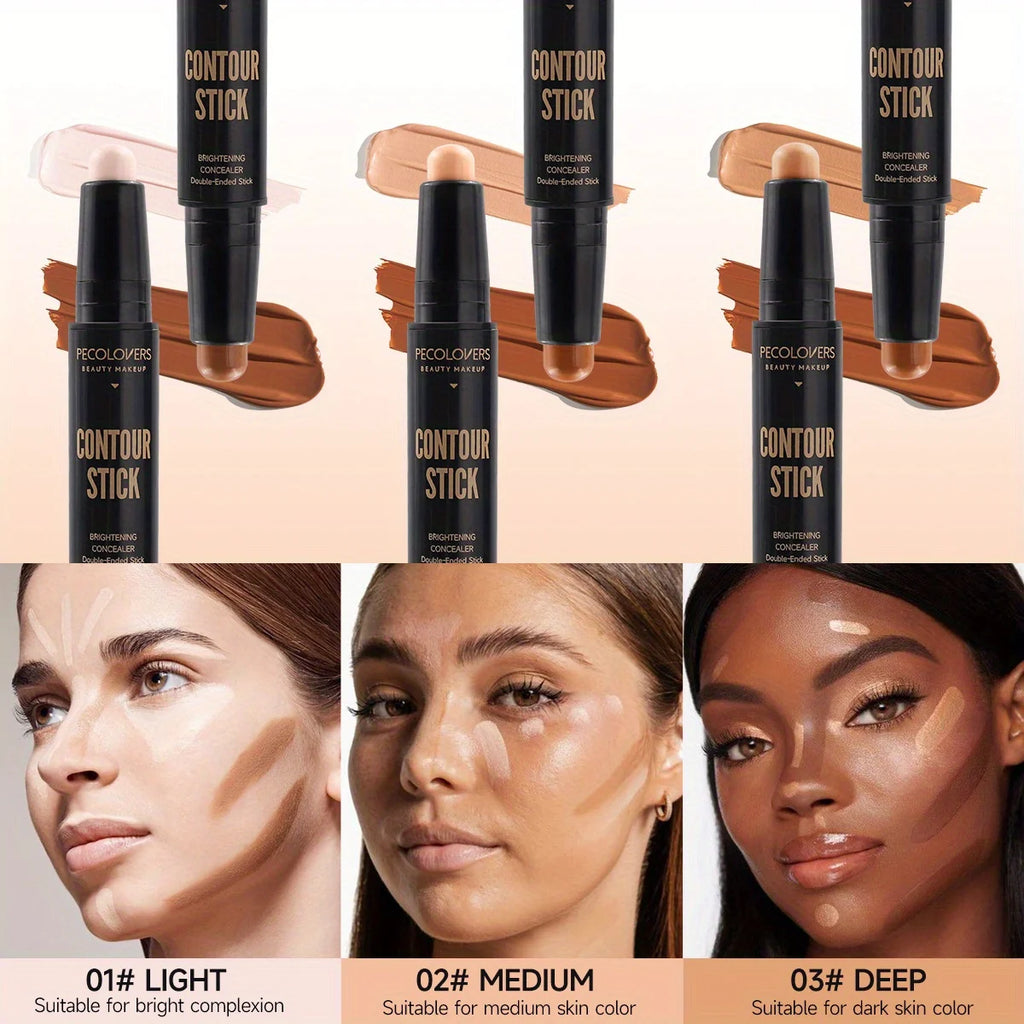 Double-Headed Contouring Stick — Concealer, Contour & Highlighter in One
