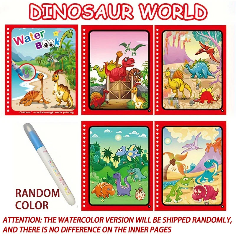 Magic Water Drawing Book – Reusable Montessori Coloring Book for Kids